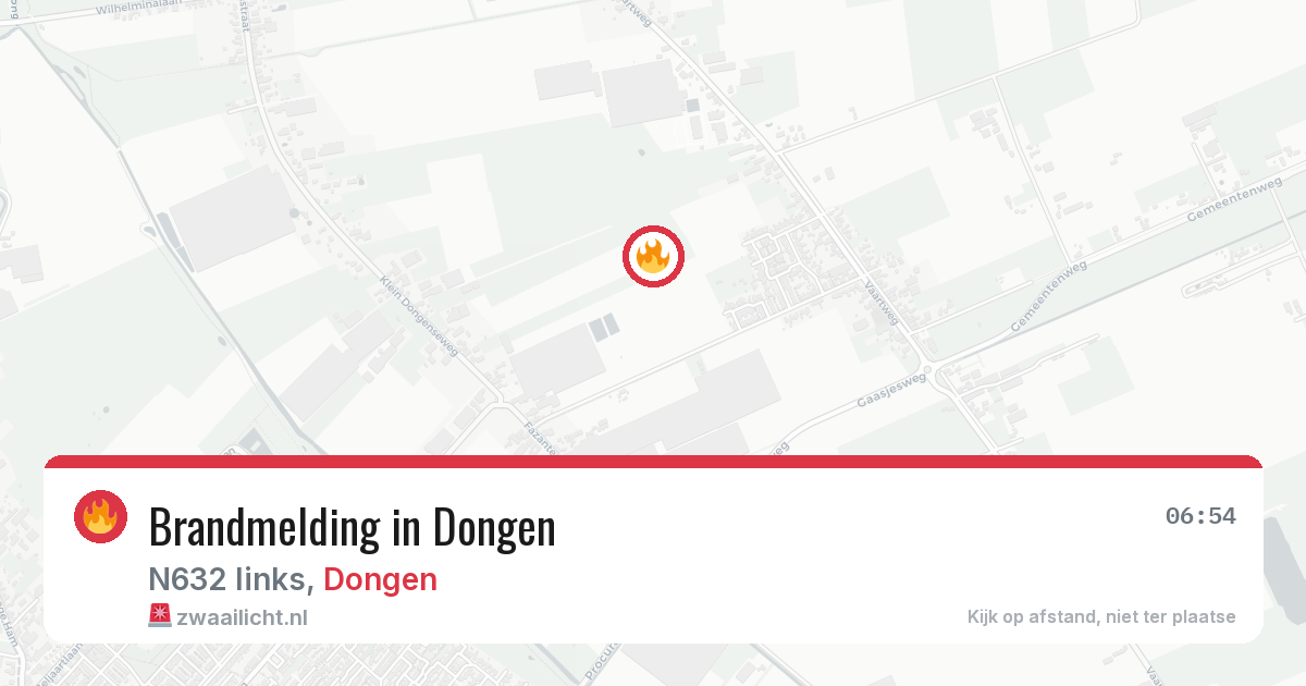 Brandmelding in Dongen — 26 mrt 2026