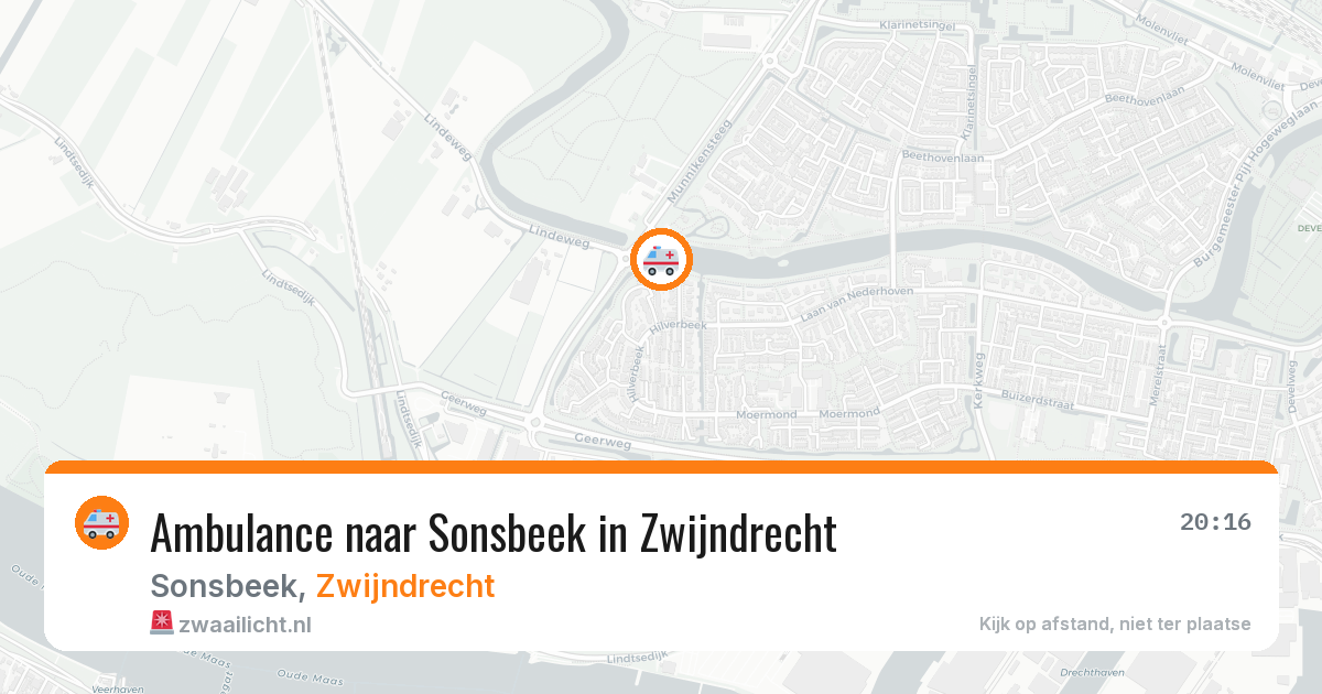Ambulance naar Sonsbeek in Zwijndrecht — 10 aug 2026