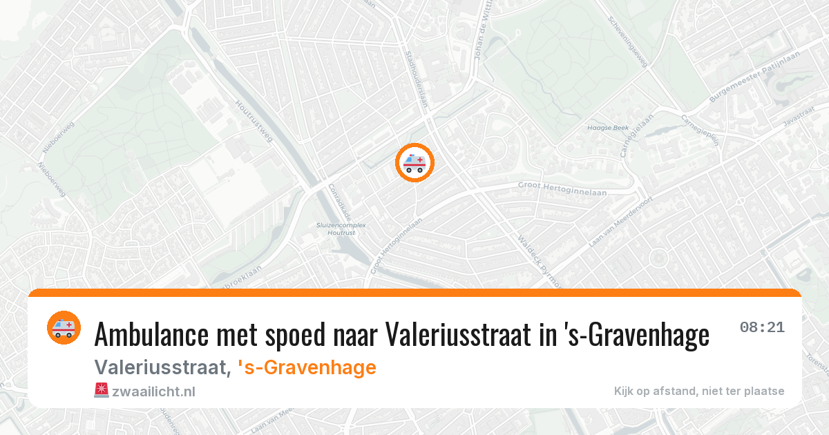 Ambulance met spoed naar Valeriusstraat in 's-Gravenhage — 18 mei 2026