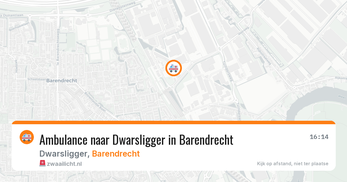 Ambulance naar Dwarsligger in Barendrecht — 26 jun 2026