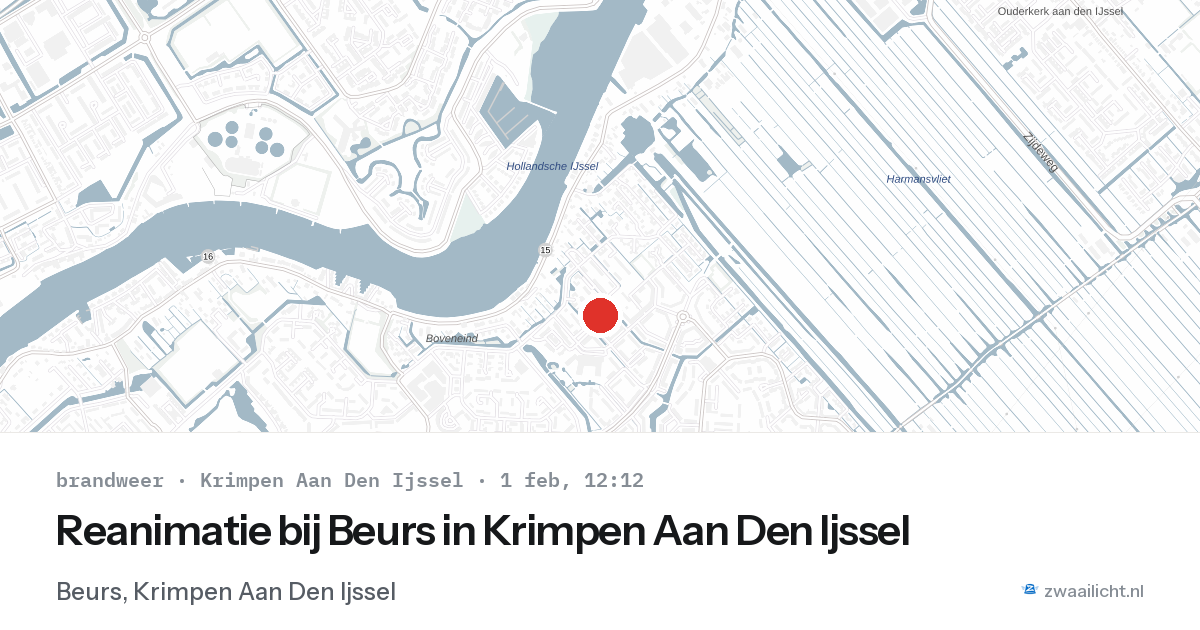 Reanimatie bij Beurs in Krimpen Aan Den Ijssel — 1 feb 2026