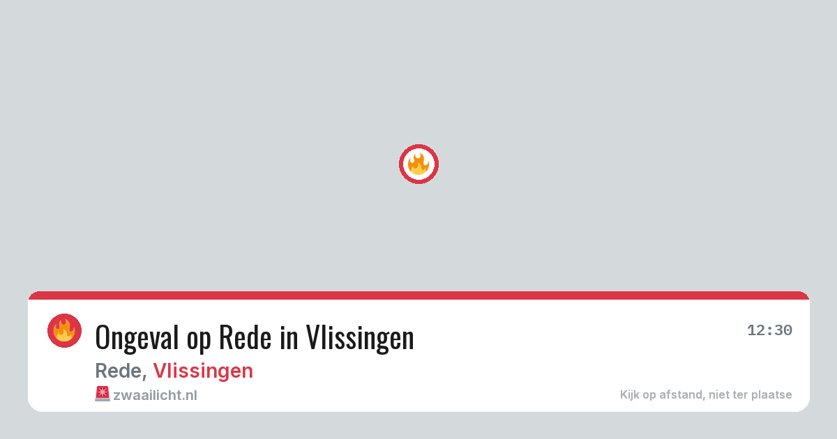 Ongeval op Rede in Vlissingen — 28 jun 2026