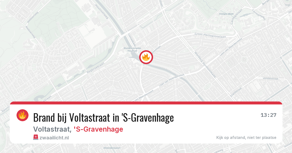 Brand bij Voltastraat in 'S-Gravenhage — 16 mei 2026