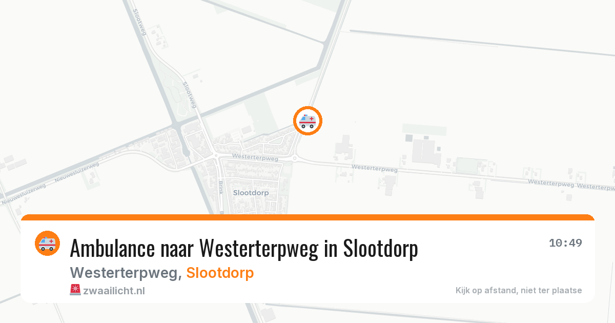 Ambulance naar Westerterpweg in Slootdorp — 6 jul 2026