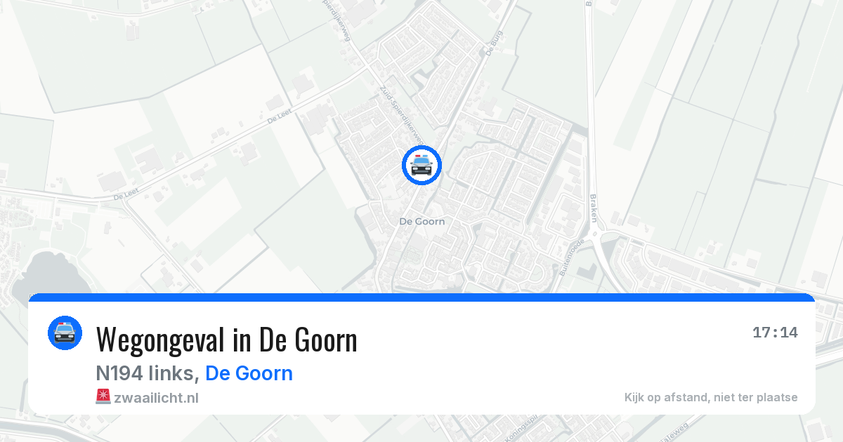 Wegongeval in De Goorn — 19 mrt 2026