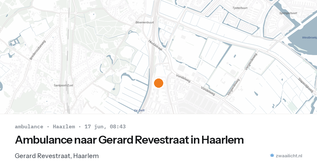 Ambulance naar Gerard Revestraat in Haarlem — 17 jun 2026