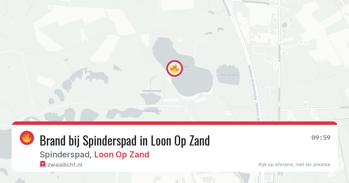 Brand bij Spinderspad in Loon Op Zand — 26 apr 2026