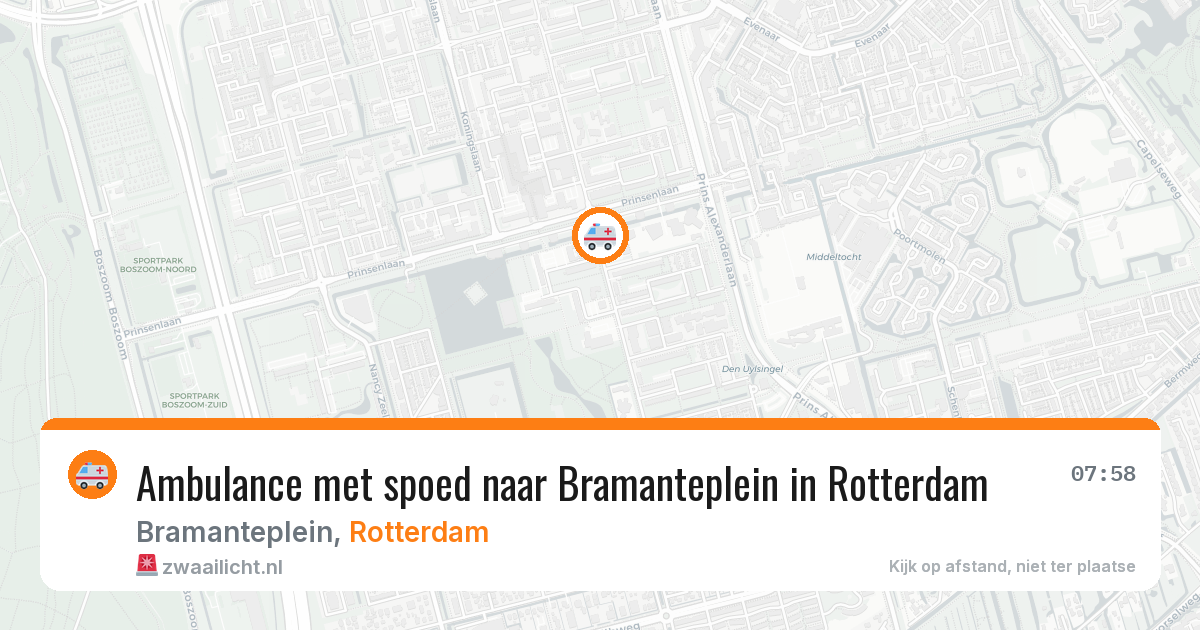 Ambulance met spoed naar Bramanteplein in Rotterdam — 6 mei 2026
