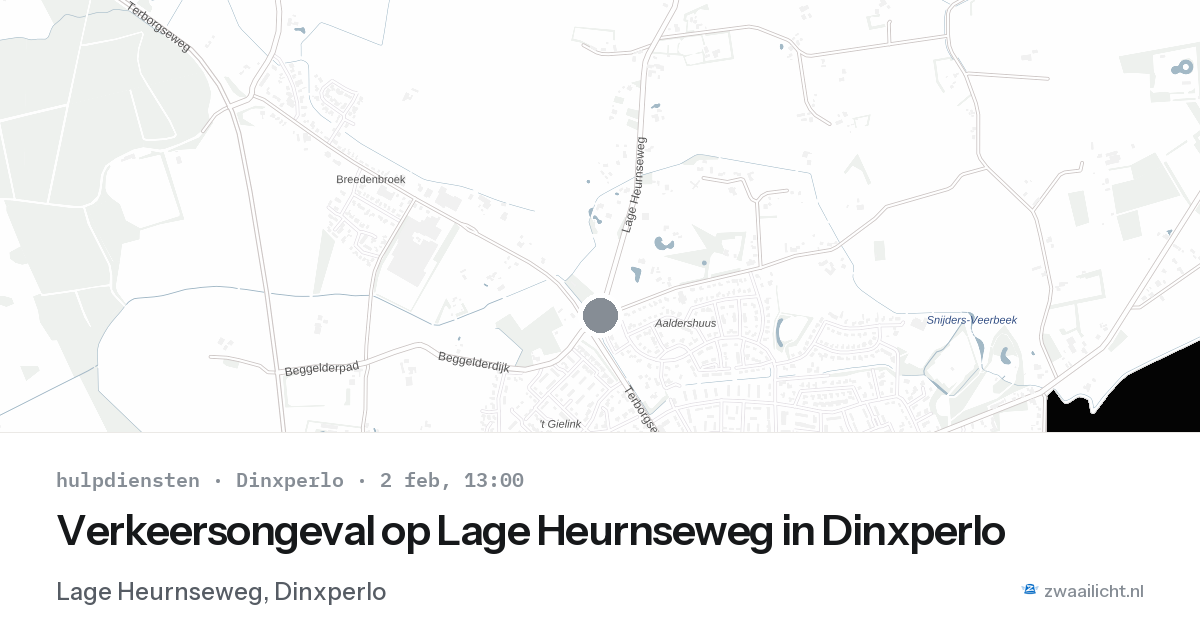 Verkeersongeval op Lage Heurnseweg in Dinxperlo — 2 feb 2026