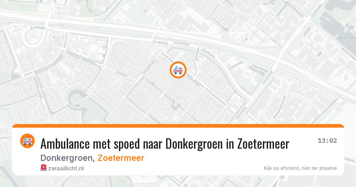 Ambulance met spoed naar Donkergroen in Zoetermeer — 18 apr 2026
