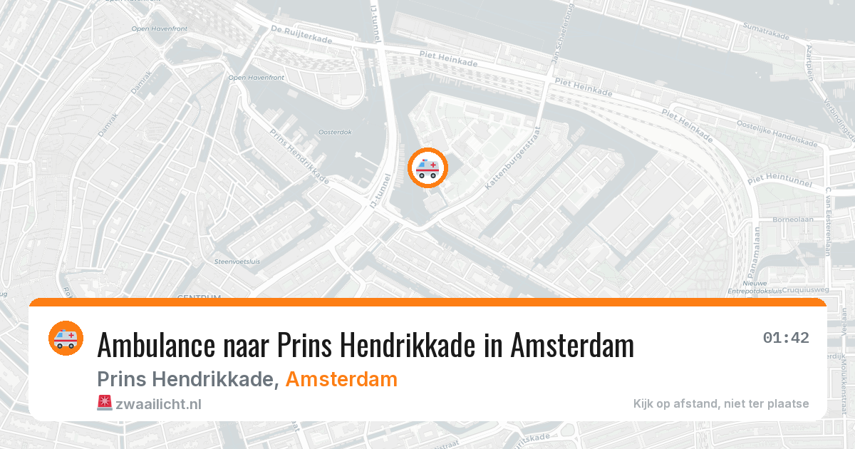 Ambulance naar Prins Hendrikkade in Amsterdam — 25 mrt 2026