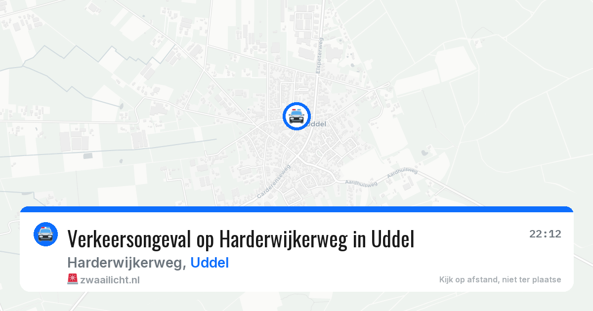 Verkeersongeval op Harderwijkerweg in Uddel — 21 jun 2026