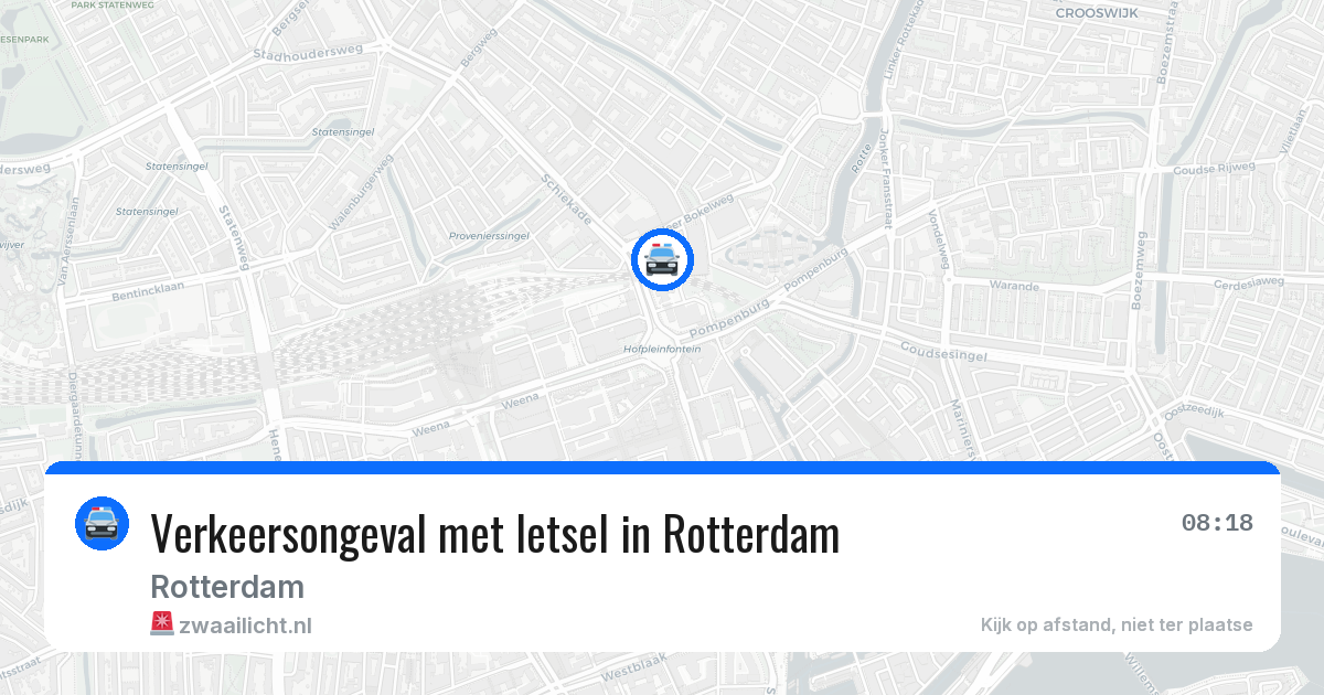 Verkeersongeval met letsel in Rotterdam — 23 jun 2026