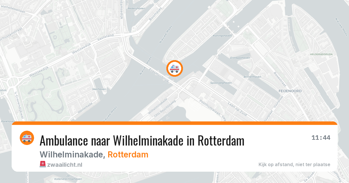 Ambulance naar Wilhelminakade in Rotterdam — 12 aug 2026