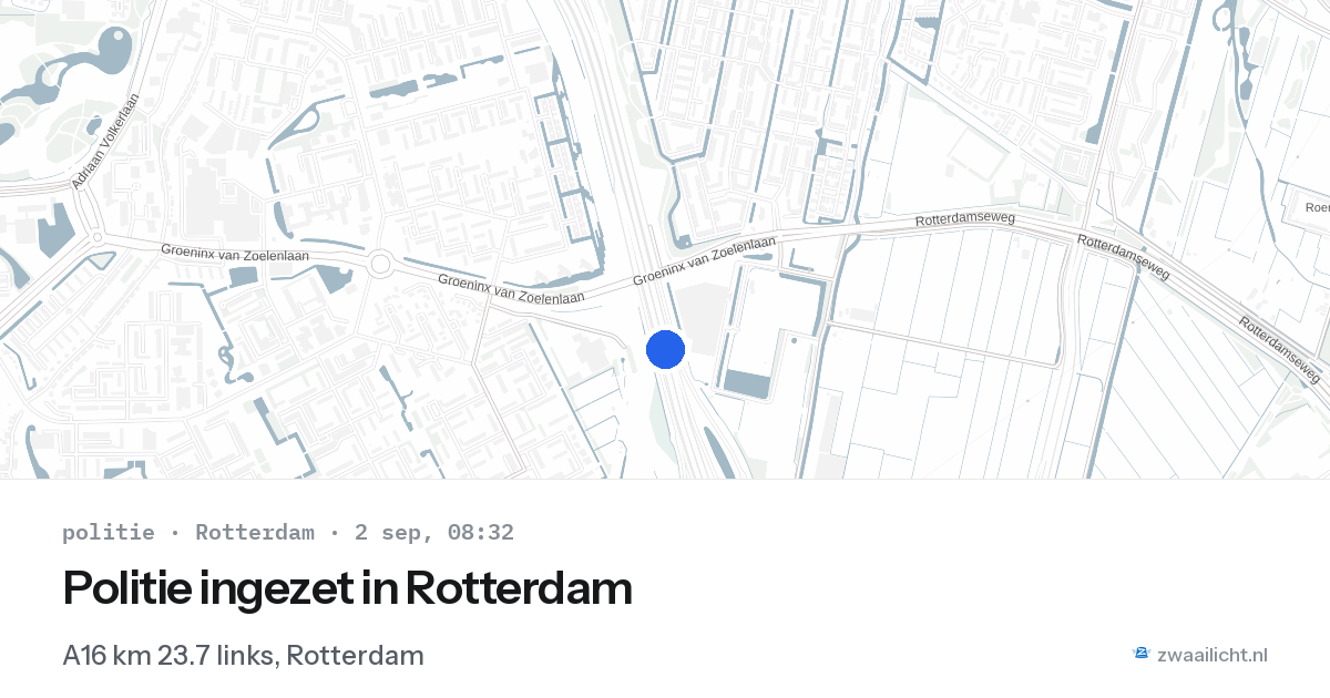 Politie ingezet in Rotterdam — 2 sep 2026 | 🚨 Zwaailicht.nl