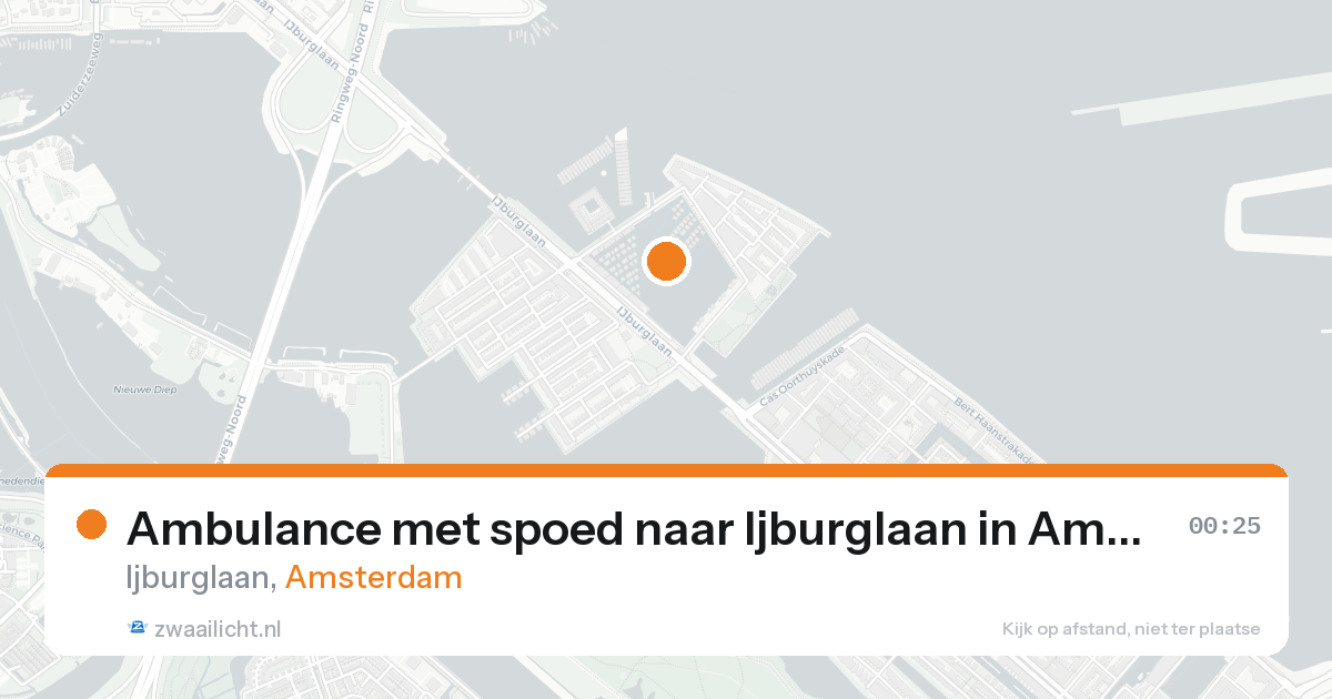 Ambulance met spoed naar Ijburglaan in Amsterdam — 16 aug 2026