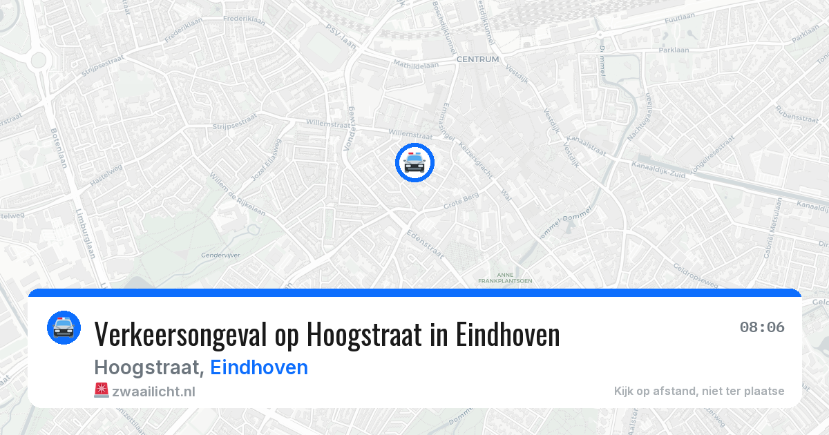 Verkeersongeval op Hoogstraat in Eindhoven — 5 mei 2026