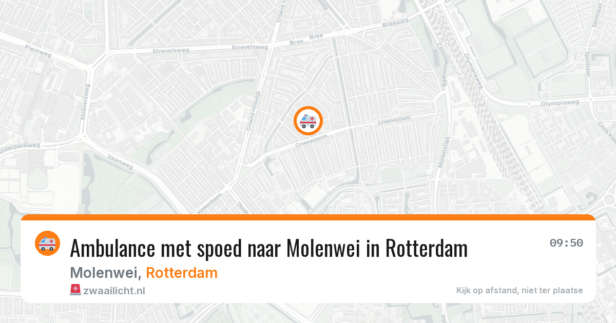 Ambulance met spoed naar Molenwei in Rotterdam — 17 jul 2026