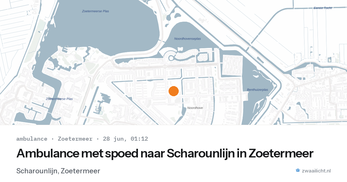 Ambulance met spoed naar Scharounlijn in Zoetermeer — 27 jun 2026