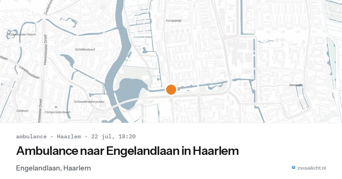 Ambulance naar Engelandlaan in Haarlem — 22 jul 2026