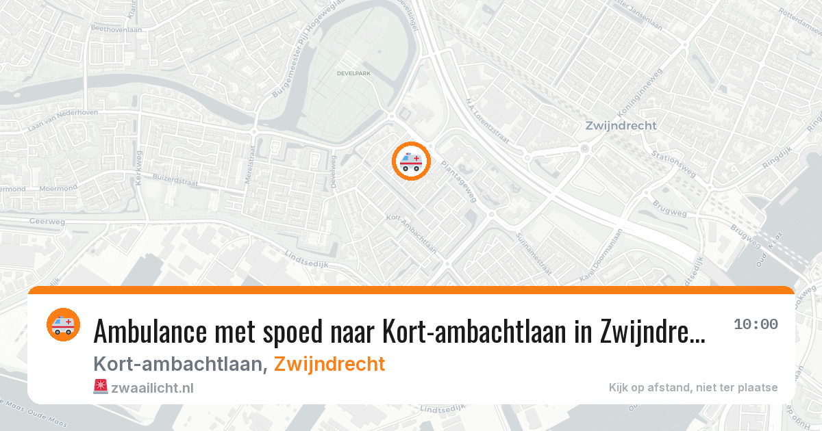 Ambulance met spoed naar Kort-ambachtlaan in Zwijndrecht — 7 jun 2026
