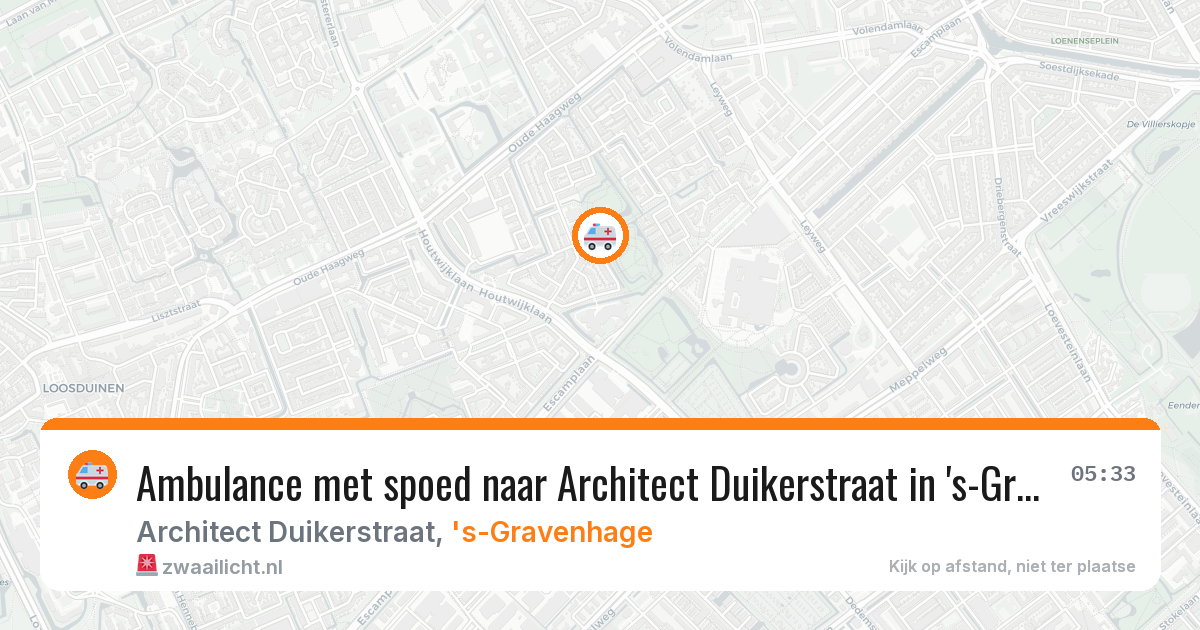 Ambulance met spoed naar Architect Duikerstraat in 's-Gravenhage — 22 jan 2026