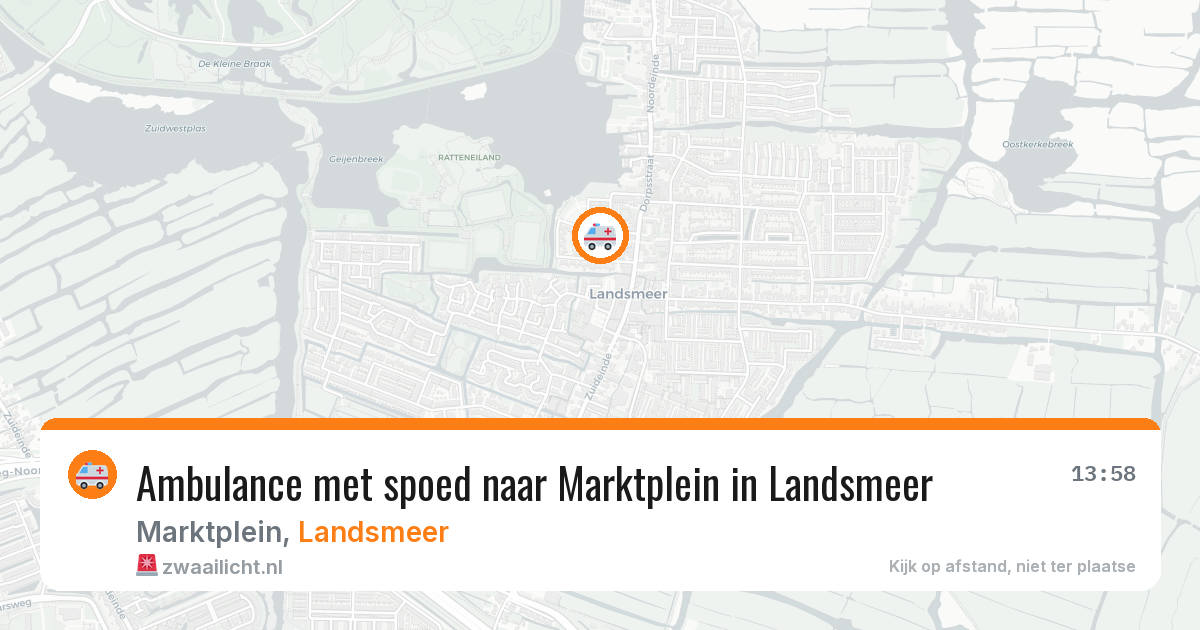 Ambulance met spoed naar Marktplein in Landsmeer — 17 apr 2026