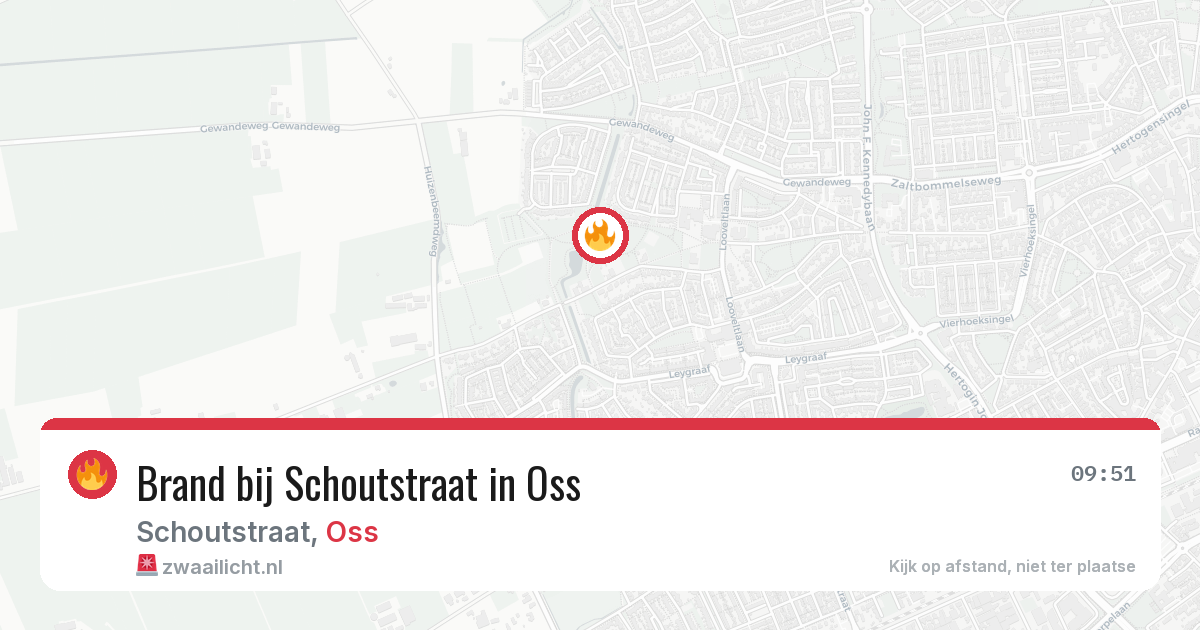 Brand bij Schoutstraat in Oss — 25 mrt 2026