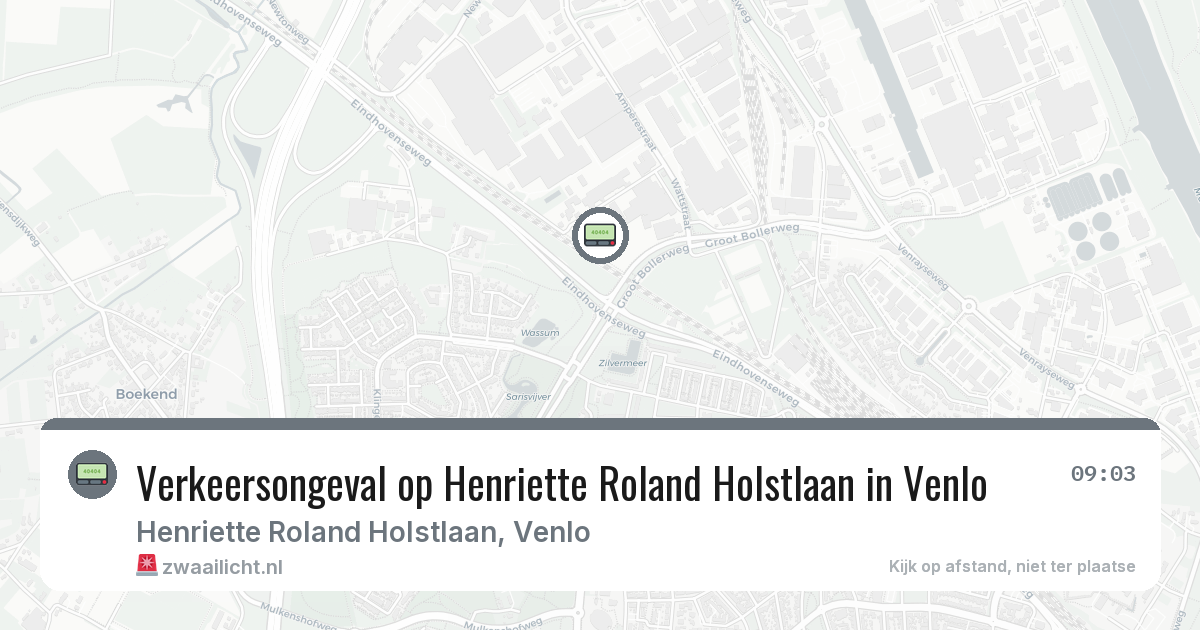 Verkeersongeval op Henriette Roland Holstlaan in Venlo — 9 jun 2026