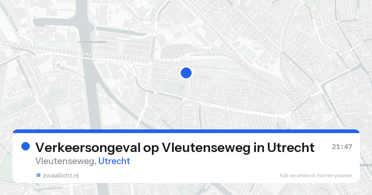 Verkeersongeval op Vleutenseweg in Utrecht — 24 aug 2026