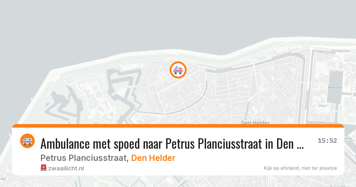 Ambulance met spoed naar Petrus Planciusstraat in Den Helder — 28 feb 2026