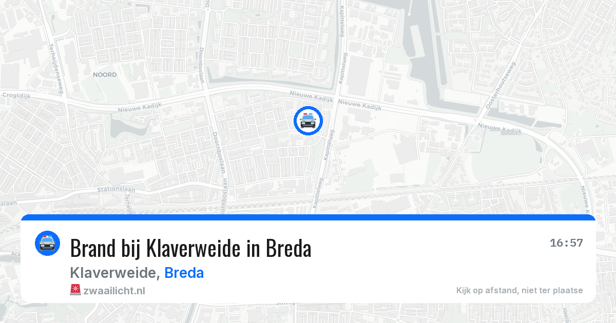 Brand bij Klaverweide in Breda — 10 mrt 2026