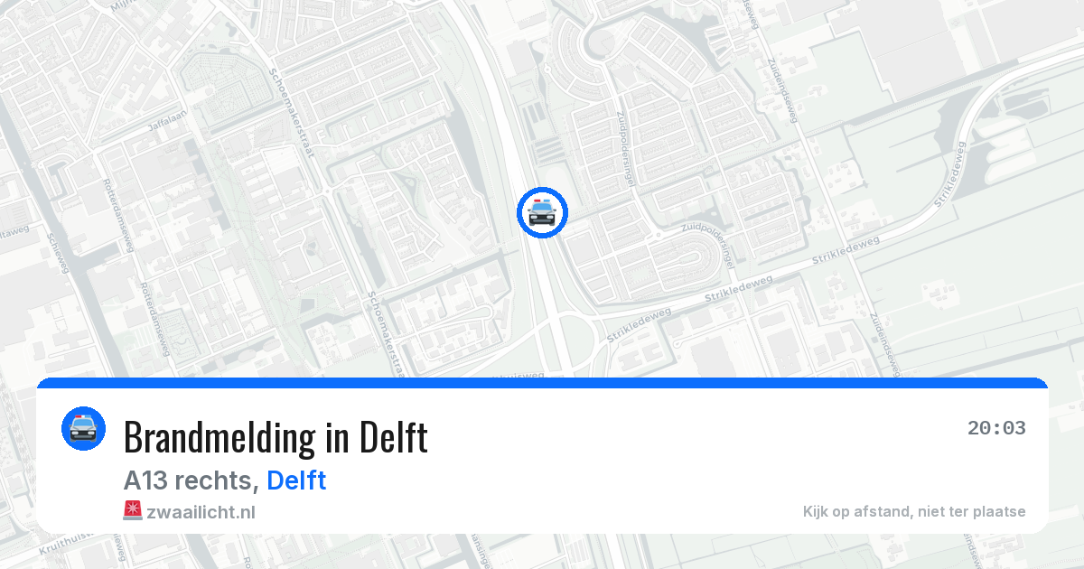 Brandmelding in Delft — 14 aug 2026
