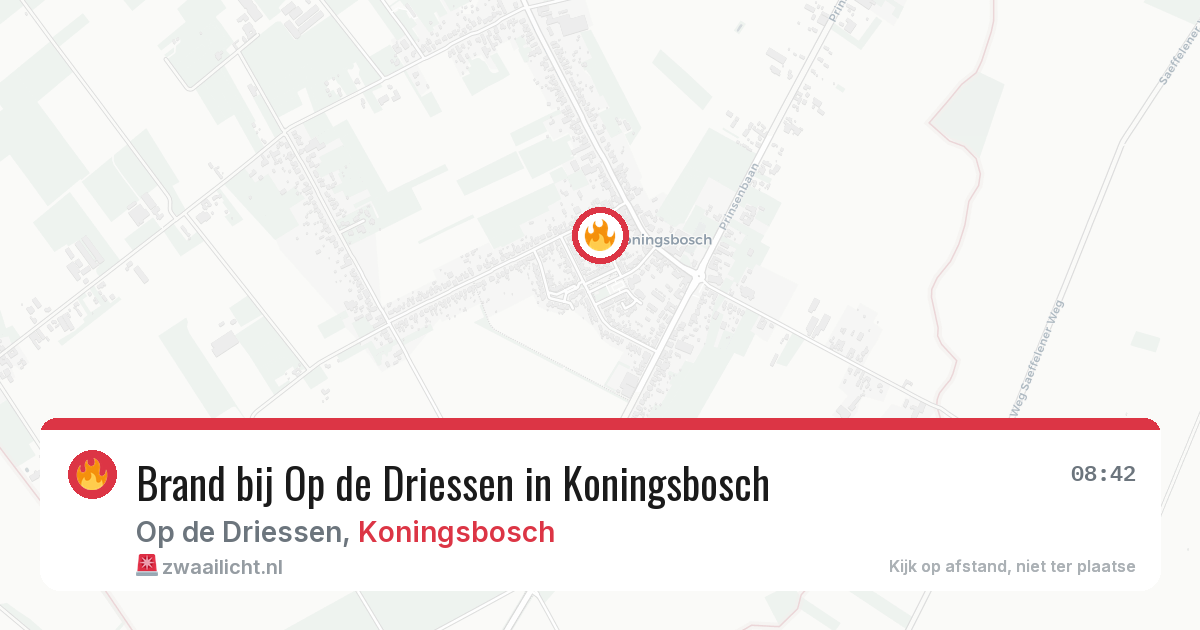 Brand bij Op de Driessen in Koningsbosch — 16 mei 2026