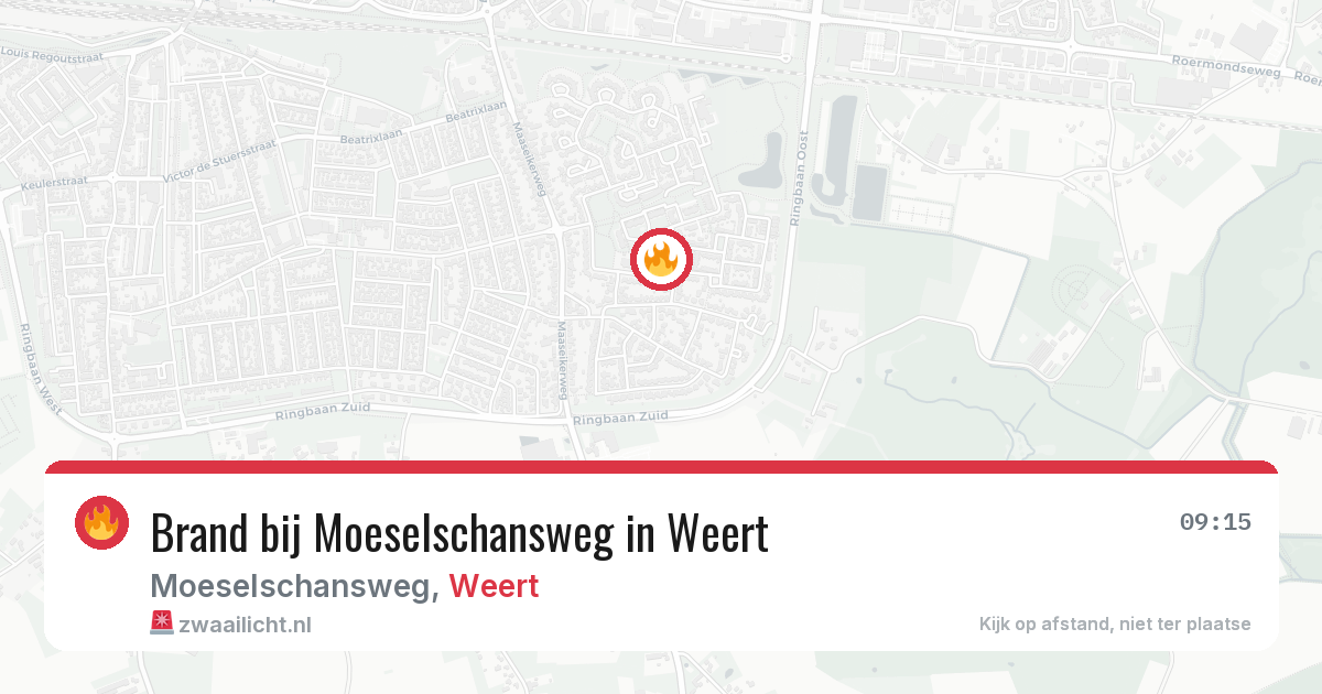 Brand bij Moeselschansweg in Weert — 2 apr 2026