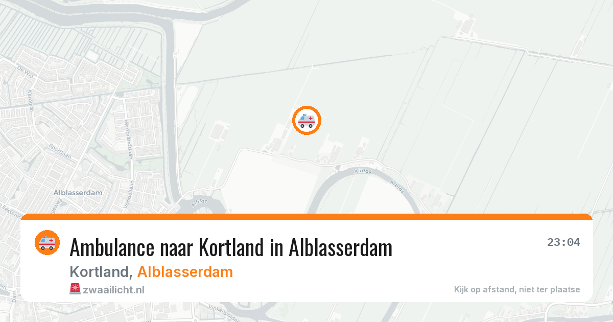 Ambulance naar Kortland in Alblasserdam — 30 mei 2026