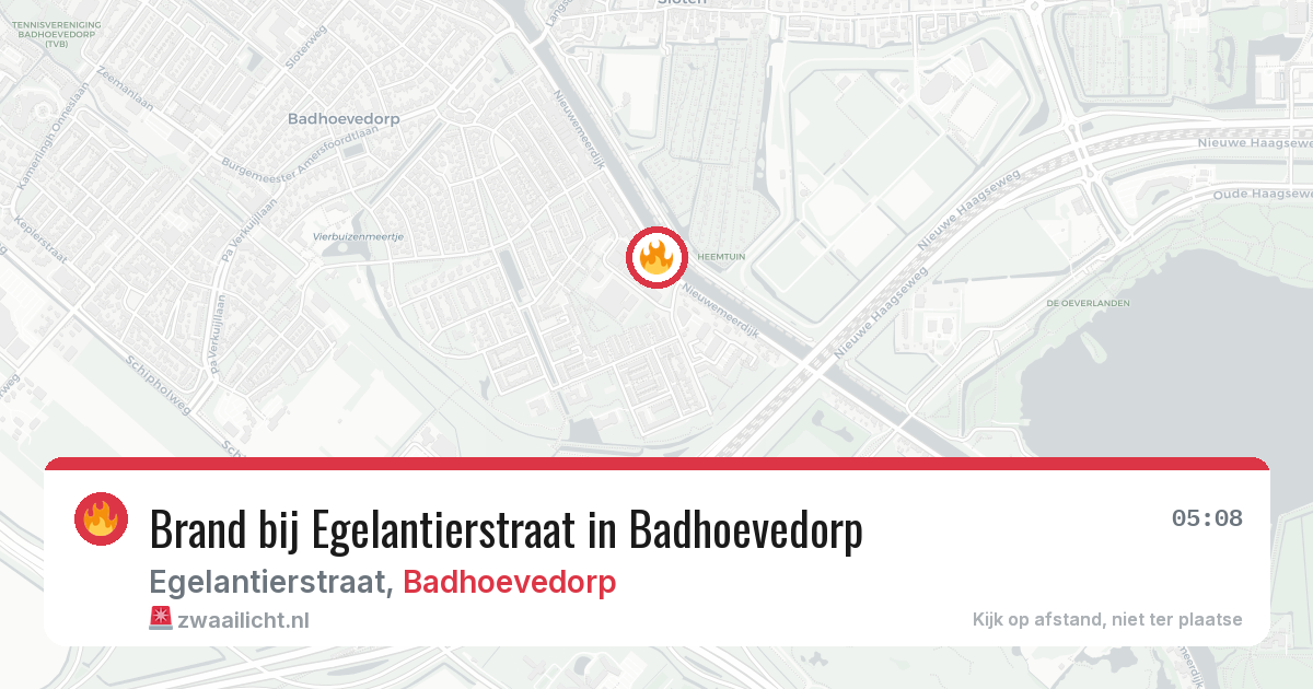 Brand bij Egelantierstraat in Badhoevedorp — 1 apr 2026