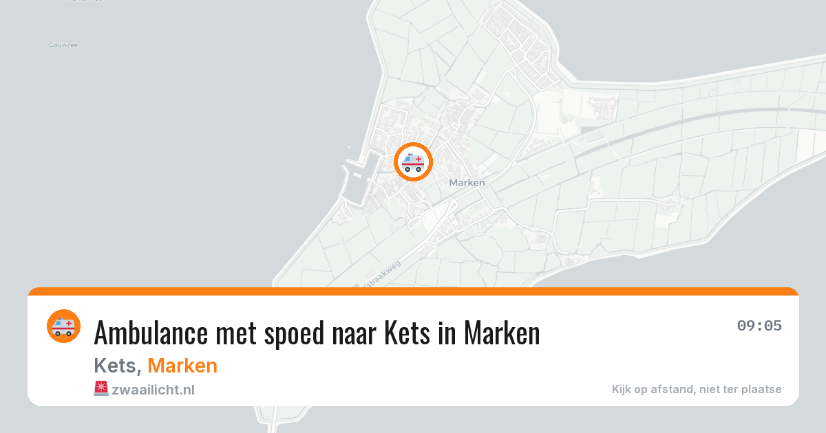 Ambulance met spoed naar Kets in Marken — 20 apr 2026