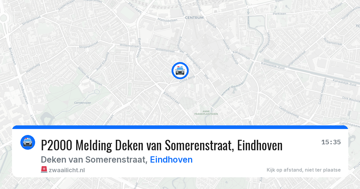 P2000 Melding Deken van Somerenstraat, Eindhoven — 30 apr 2026