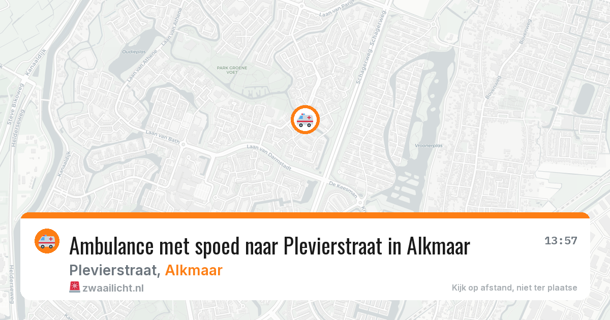 Ambulance met spoed naar Plevierstraat in Alkmaar — 21 apr 2026