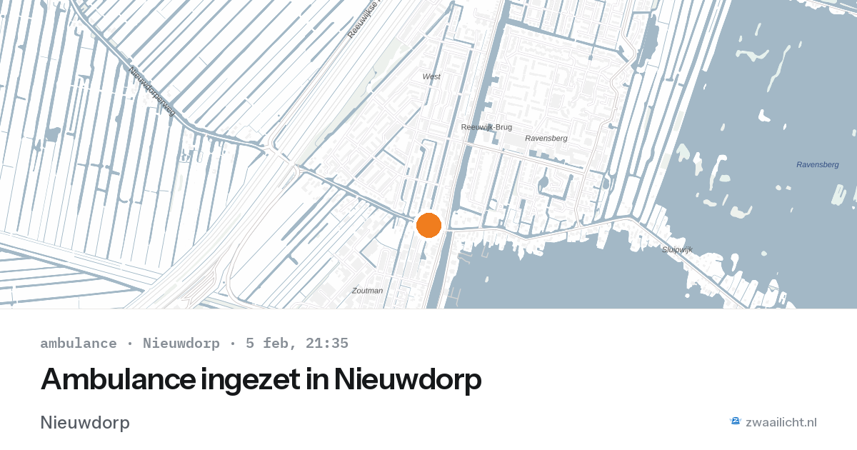 Ambulance ingezet in Nieuwdorp — 5 feb 2026