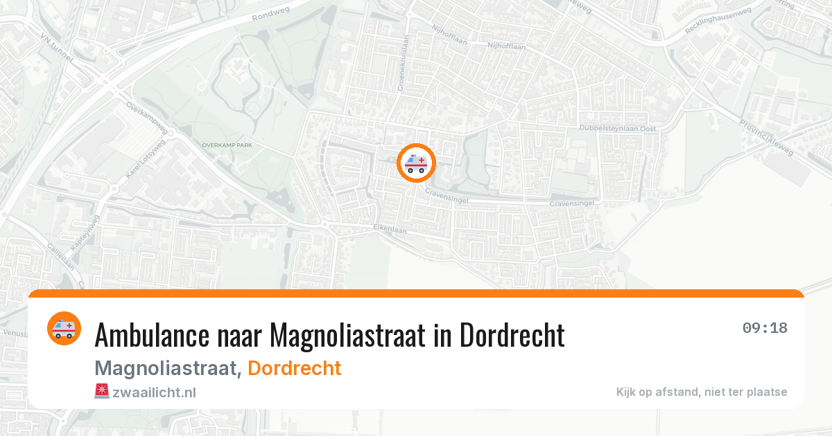 Ambulance naar Magnoliastraat in Dordrecht — 9 mei 2026
