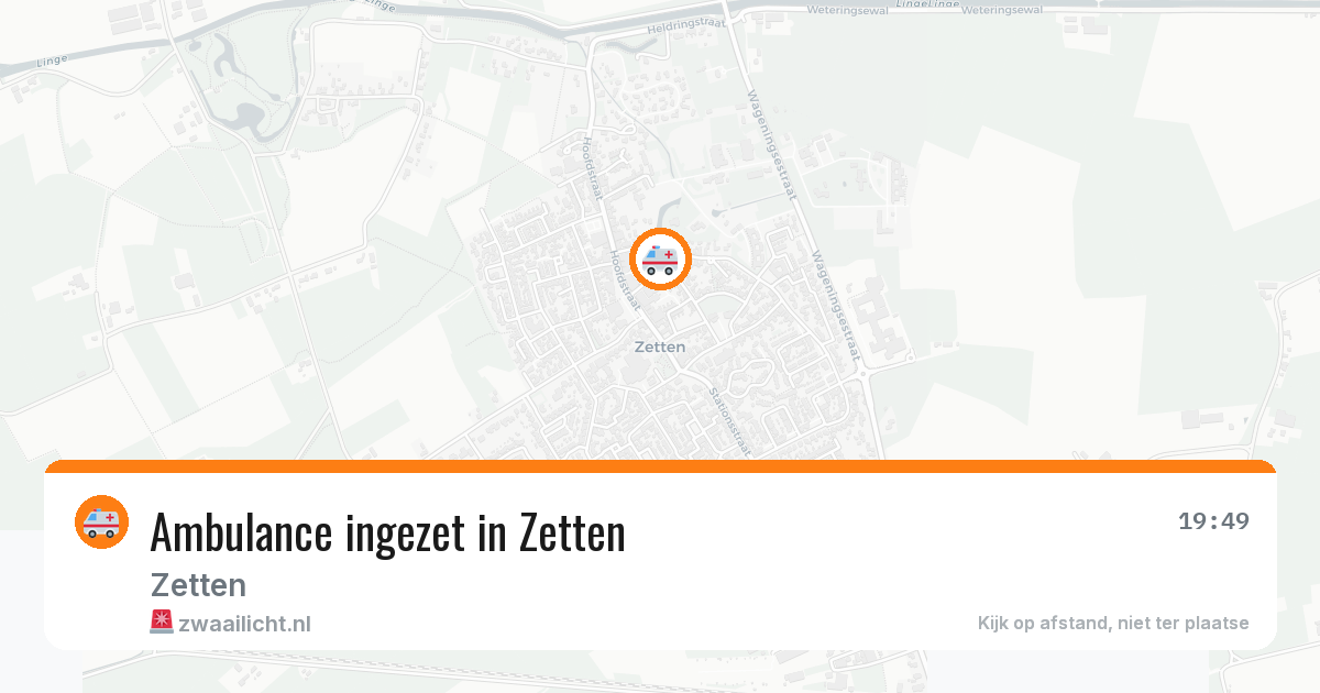 Ambulance ingezet in Zetten — 6 mei 2026