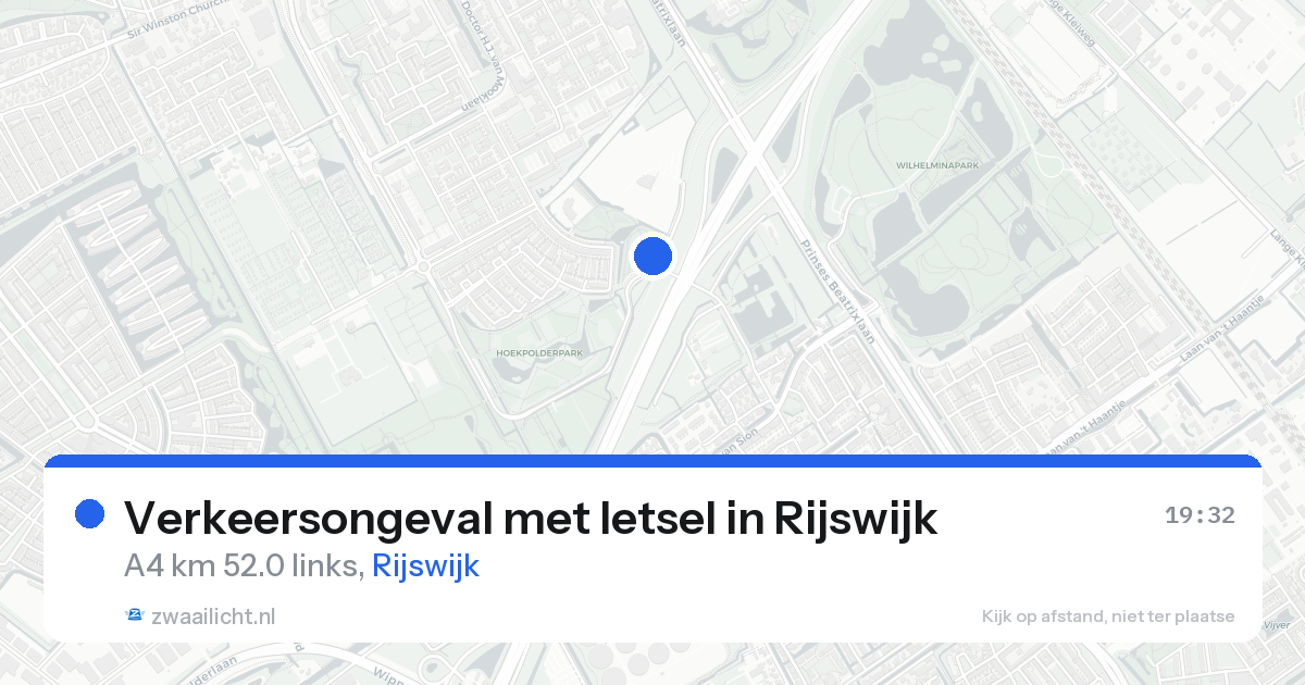 Verkeersongeval met letsel in Rijswijk — 24 aug 2026