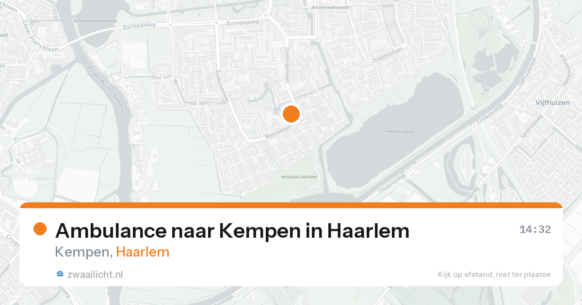 Ambulance naar Kempen in Haarlem — 22 aug 2026