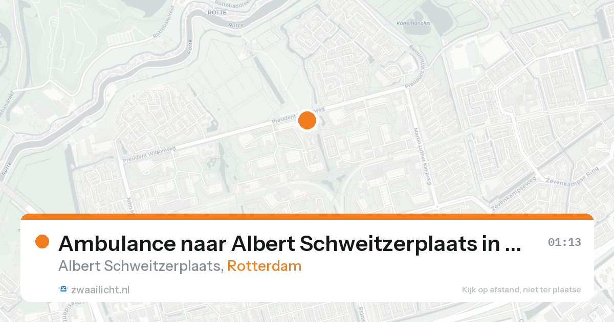 Ambulance naar Albert Schweitzerplaats in Rotterdam — 22 aug 2026