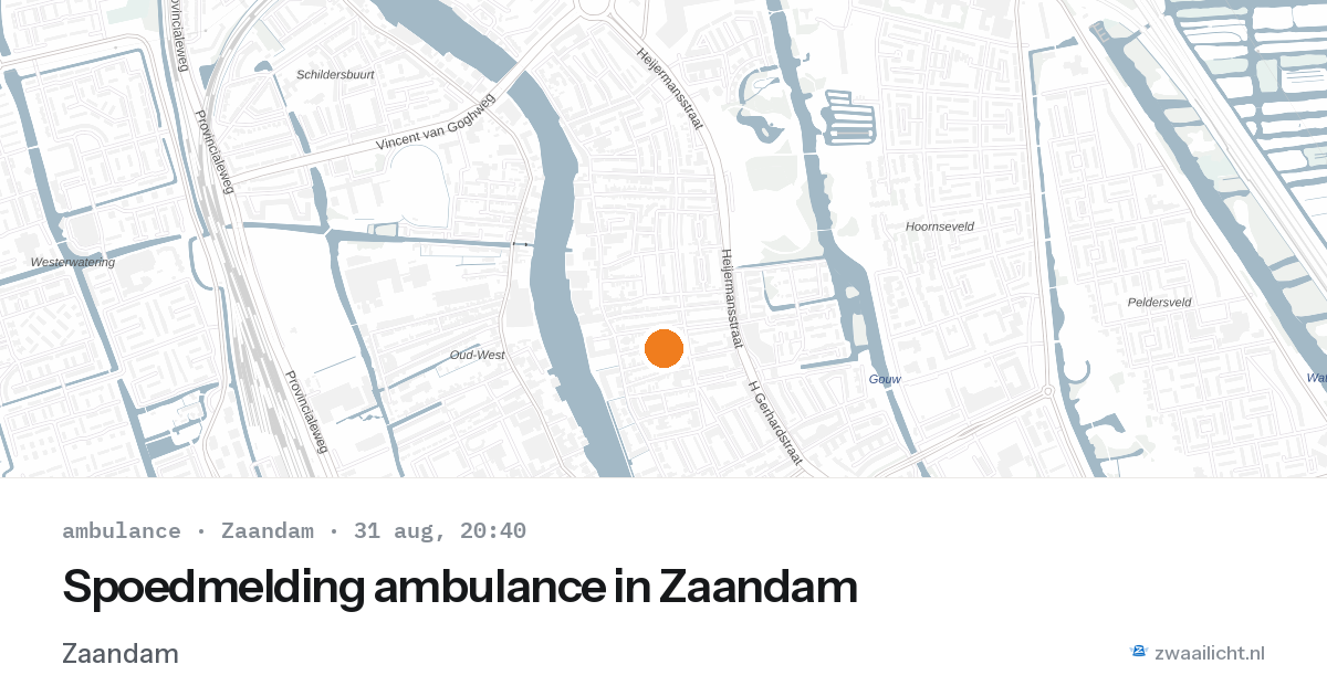 Spoedmelding ambulance in Zaandam — 31 aug 2026