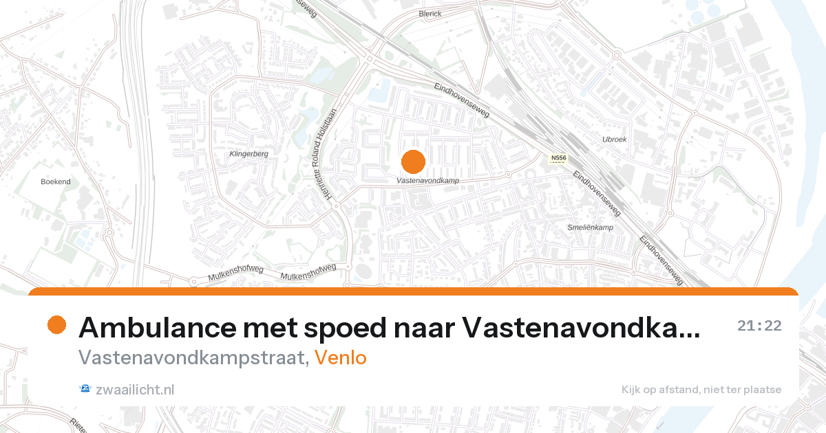Ambulance met spoed naar Vastenavondkampstraat in Venlo — 11 aug 2026