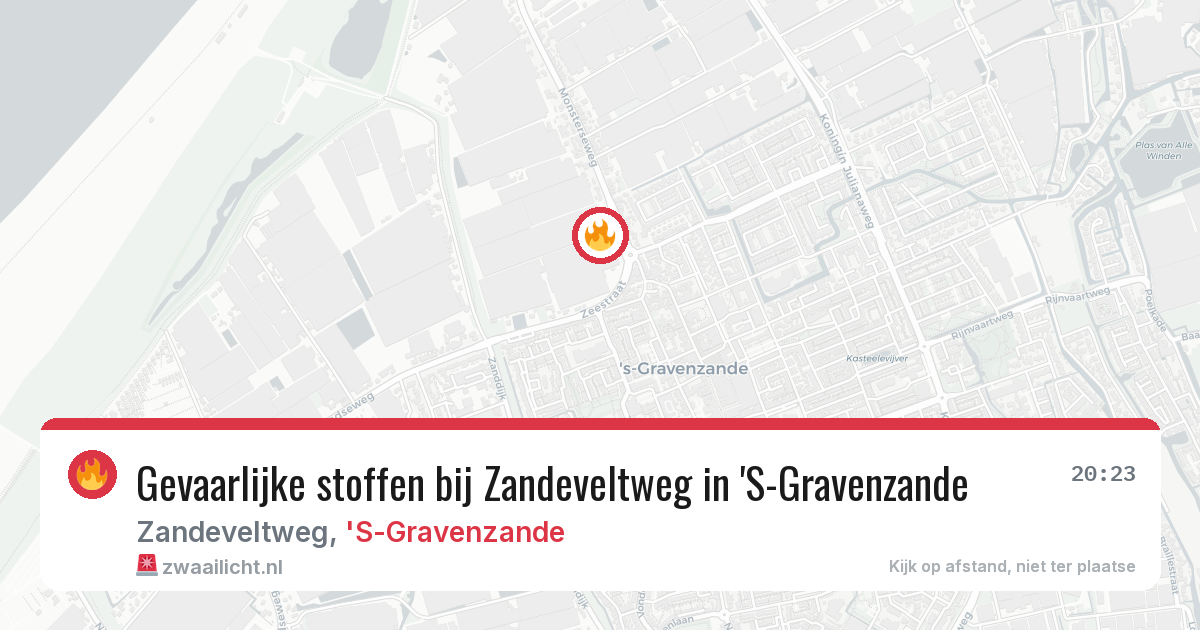 Gevaarlijke stoffen bij Zandeveltweg in 'S-Gravenzande — 5 mei 2026