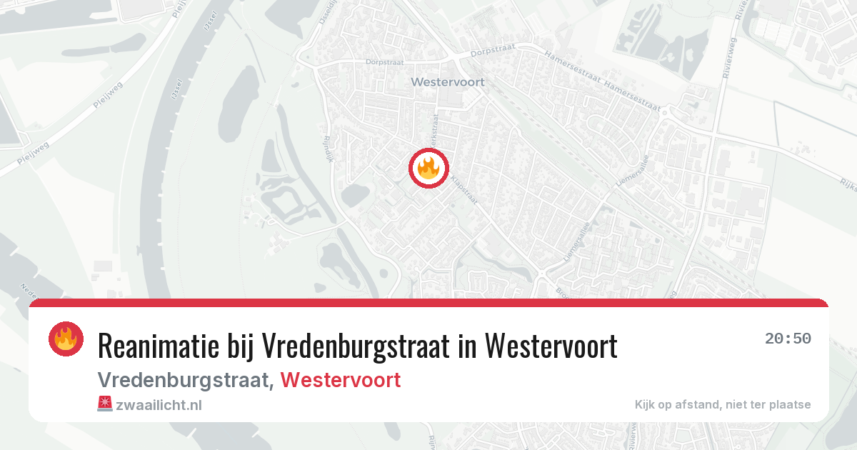 Reanimatie bij Vredenburgstraat in Westervoort — 4 aug 2026